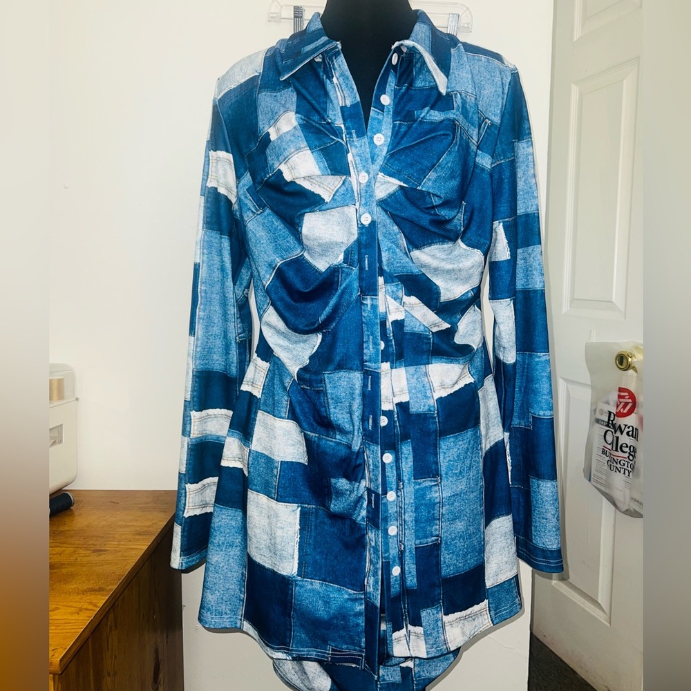 Denim print set